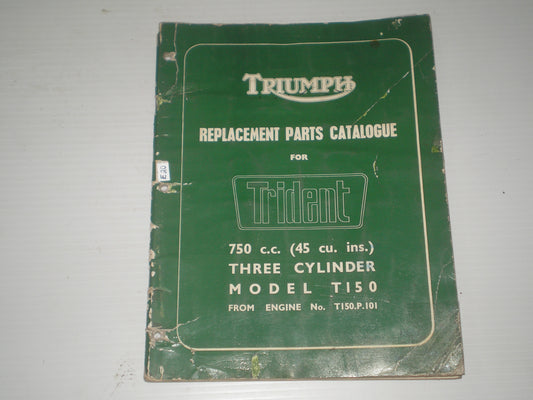 TRIUMPH Trident T150 1969 Parts Catalogue SPC.4 #E20
