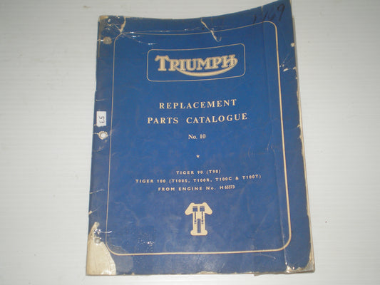 TRIUMPH Tiger T90 & T100 S/R/C/T / "C" Range Models 1969 Parts Catalogue No. 10 SPC.8 #E5