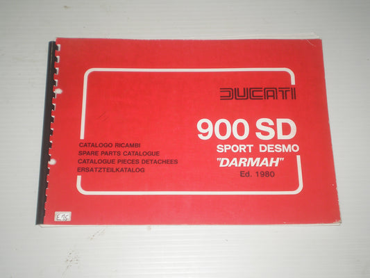 DUCATI 900 SD Sport Desmo Darmah 1980 Parts Catalogue #E75