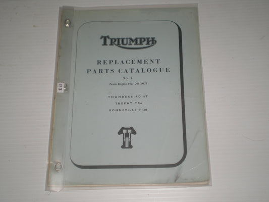 TRIUMPH 6T T120 TR6 1966  Parts Catalogue No. 4  16/67  99-0823  #E85
