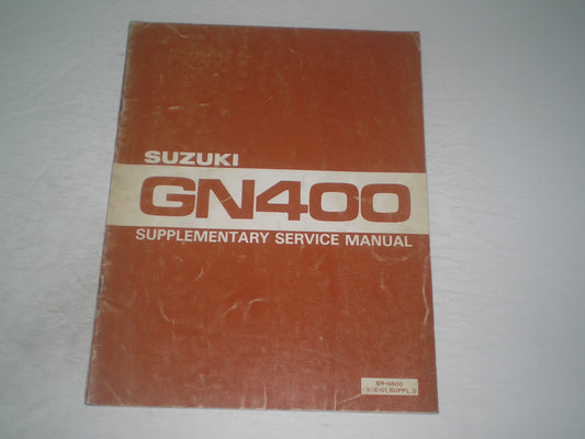 SUZUKI GN400 1981 Service Manual Supplement  SR-6600 E-01, SUPPL.2  #1930