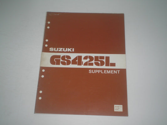 SUZUKI GS425L N 1979  Service Manual Supplement  SR-6001 (L) E-28 SUPPL.  #1955