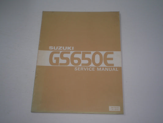 SUZUKI GS650E 1982 Service Manual SR-7010 E-01 #1940