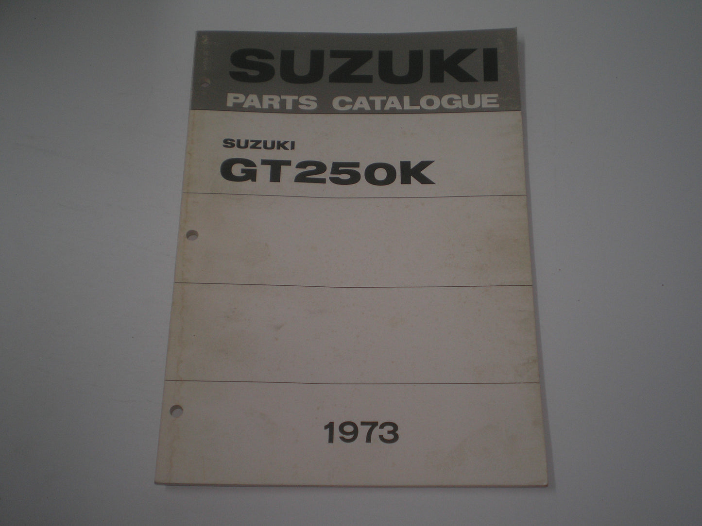 SUZUKI GT250 K  Hustler  1973  Parts Catalogue  #1978