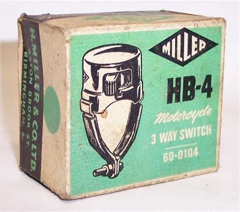 MILLER HB-4 VINCENT VELOCETTE NORTON TRIUMPH BSA HIGH & LOW BEAM DIP SWITCH