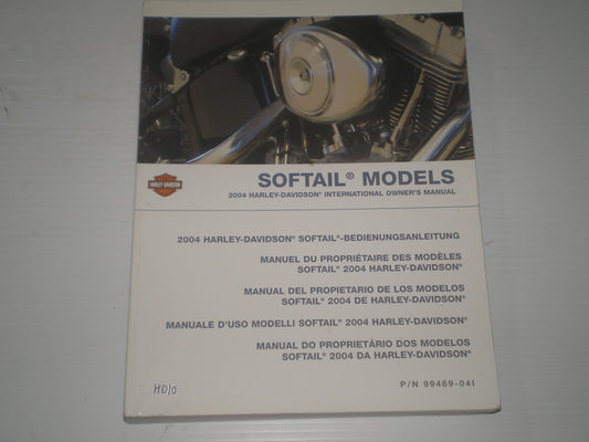HARLEY-DAVIDSON 2004 Softail Models International Owner's Manual 99469-041 #HD10