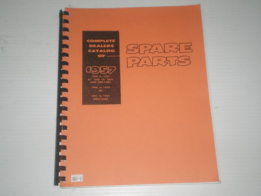 HARLEY-DAVIDSON 1946-1957 Complete Dealers Catalog of Spare Parts #HD14