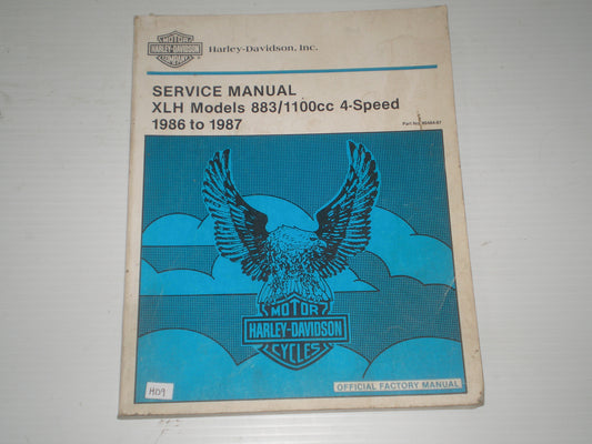 HARLEY-DAVIDSON 1986 1987 XLH Models 883 / 1100cc 4-Speed Service Manual 99484-87 #HD9