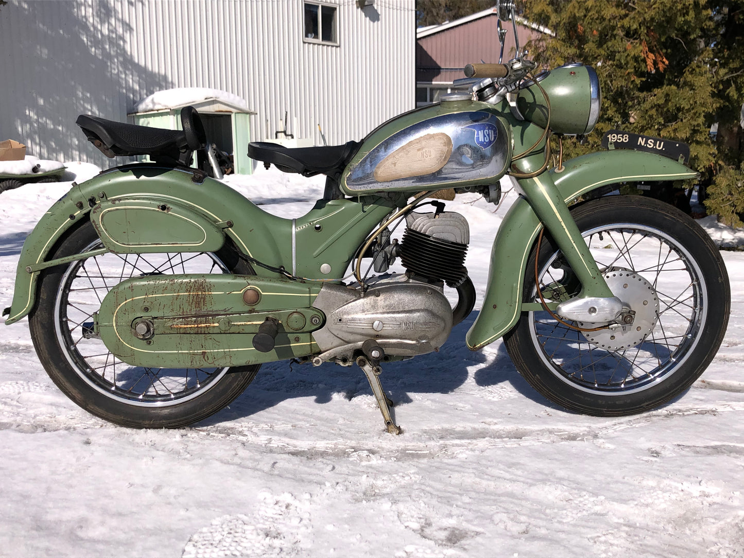 1958 NSU SUPER LUX MOTORCYCLE FOR SALE IN ORIGENAL CONDITION