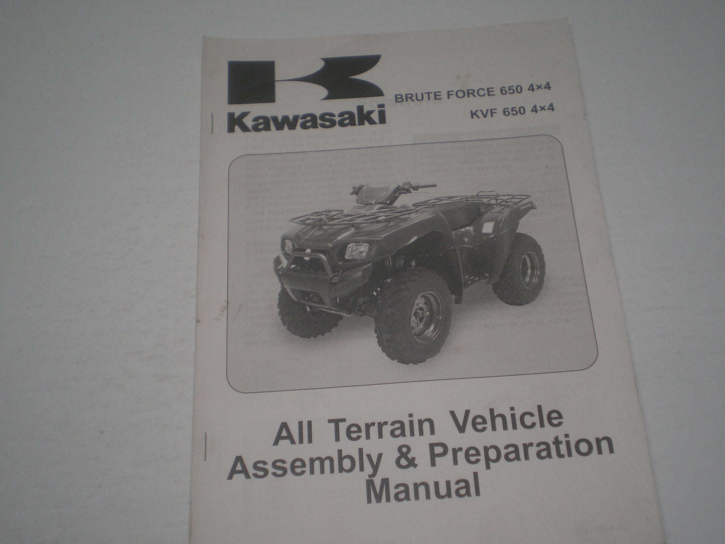 KAWASAKI Brute Force 650 4x4 / KVF650 4x4 / KVF650 D1/E1  2005  Assembly & Preparation Manual  99931-1450-01  #1866