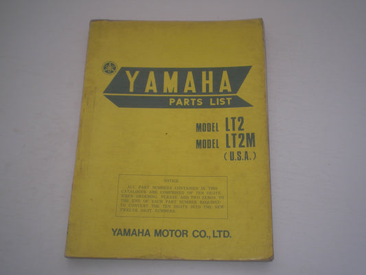 YAMAHA LT2 LT2M 1972 Parts List / Catalogue 305-28198-60 #1740