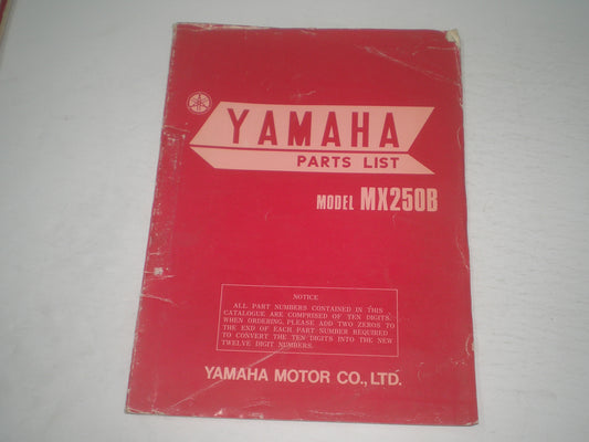 YAMAHA MX250 B  1975  Parts List / Catalogue  509-28198-60  LIT-10015-09-00  #1718