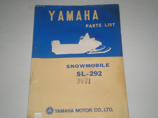 YAMAHA SL-292 1971 Parts List / Catalogue #S127