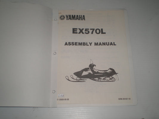 YAMAHA EX570 L 1987 Assembly Manual 82M-28107-10 LIT-12668-00-88 #S183