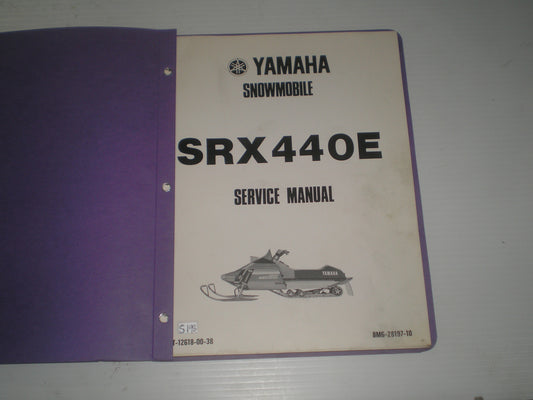 YAMAHA SRX440 E  1981  Service Manual  8M6-28197-10  LIT-12618-00-38  #S198
