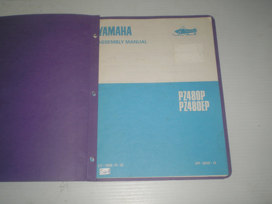 YAMAHA PZ480  P/EP  Phazer 1990  Assembly Manual  87F-28107-10  LIT-12668-01-23  #S204