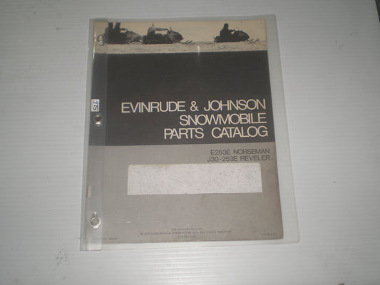 EVINRUDE & JOHNSON E253E Norseman / J30-253E Reveler 1973 Parts Catalogue 263158 #S216