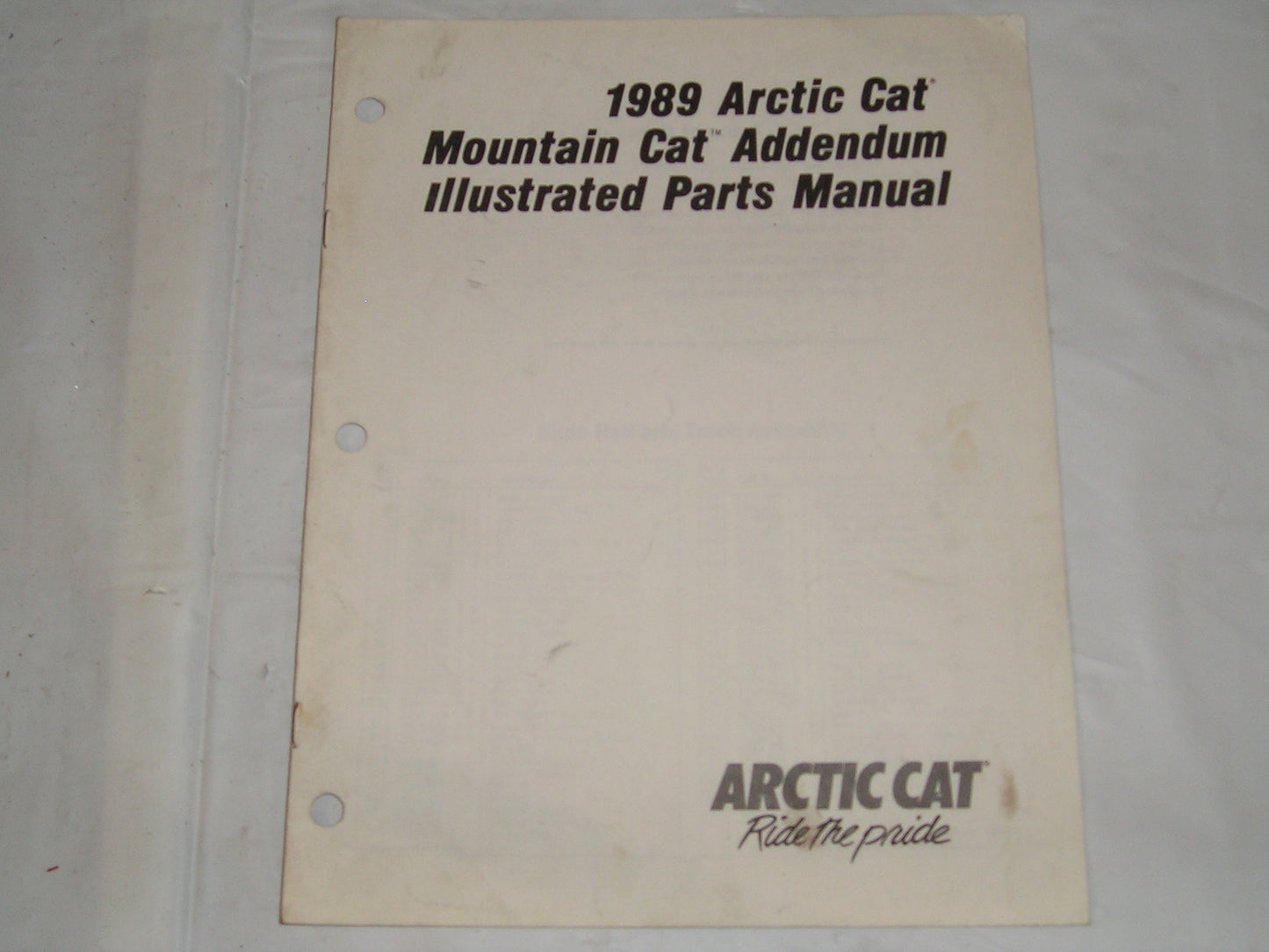 ARCTIC CAT Mountain Cat Addendum to the Illustrated Parts Catalogue  2254-515  #S23
