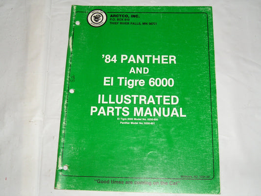 ARCTIC CAT Panther & El Tigre 6000 Parts Catalogue 2254-301 #S2