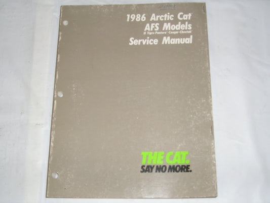 ARCTIC CAT AFS Models El Tigre Pantera Cougar Cheetah Service Manual 2254-329 #S54
