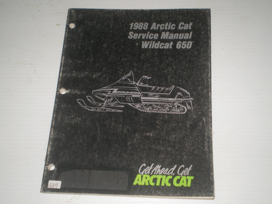 ARCTIC CAT Wildcat 650 1988 Service Manual 2254-454 #S57