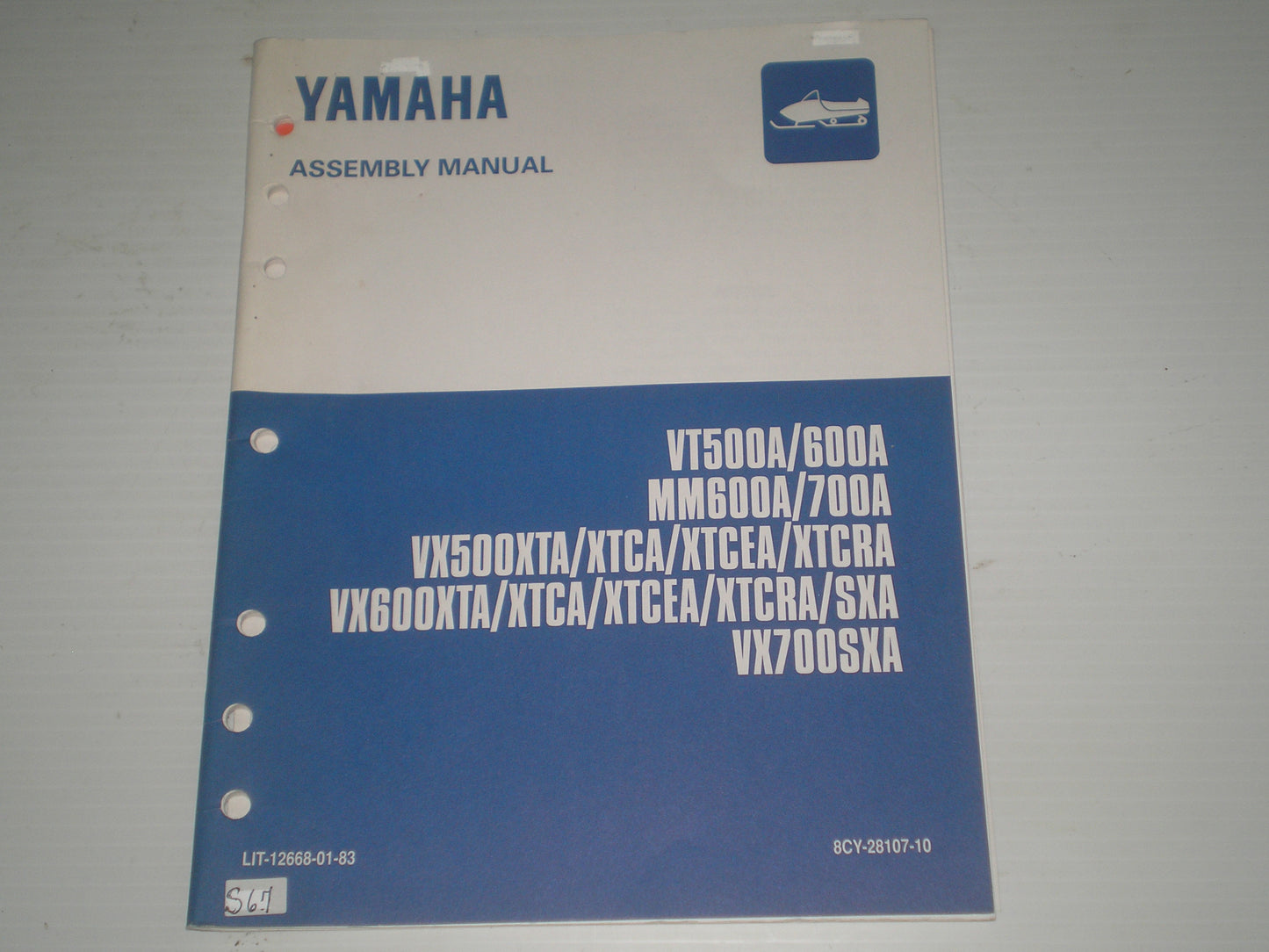 YAMAHA VT500 VT600 MM600 MM700 VX500 VX600 VX700 1997 Assembly Manual  8CY-28107-10  LIT-12668-01-83  #S67