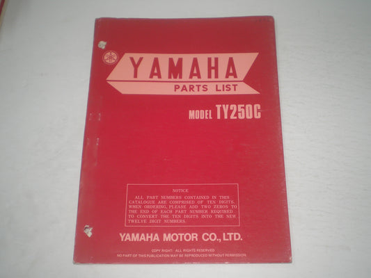 YAMAHA TY250 C  1976  Parts List / Catalogue  493-28198-60  LIT-10014-93-00  #1723