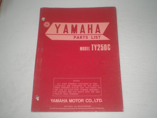 YAMAHA TY250 C 1976 Parts List / Catalogue 493-28198-60 LIT-10014-93-00 #1723