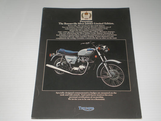 TRIUMPH SPORT MODELS PRCE LIST TRIDENT SUPER TRIPLE SPRINT TIGER TROPHY DAYTONA 750 900 1200 SALES BROCHURE BOOKLET