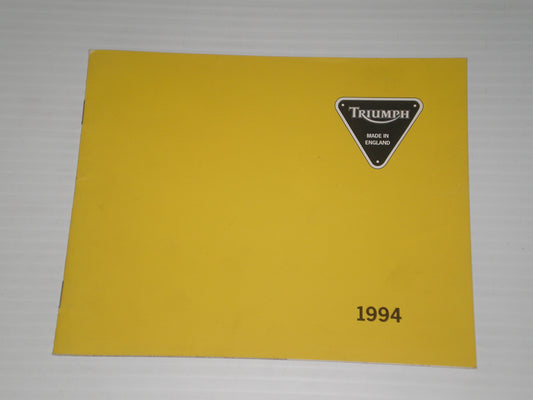 TRIUMPH 1994 SPORT MODELS TRIDENT SUPER TRIPLE SPRINT TIGER TROPHY DAYTONA 750 900 1200 SALES BROCHURE BOOKLET