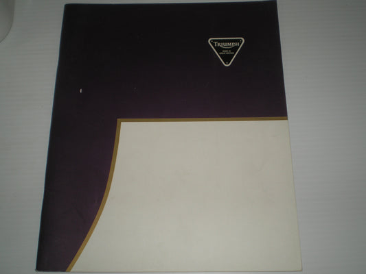 TRIUMPH 1995 SPORT MODELS TRIUMPH SPORT MODELS SPRINT TIGER TROPHY DAYTONA 900 12200 SALES BROCHURE BOOKLET B1ASALES BROCHURE BOOKLET B1A