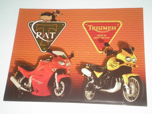 TRIUMPH 1999 SPORT MODELS PRCE LIST TRIDENT SUPER TRIPLE SPRINT TIGER TROPHY DAYTONA 750 900 1200 SALES BROCHURE BOOKLET