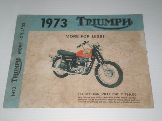 TRIUMPH SPORT MODELS PRCE LIST TRIDENT SUPER TRIPLE SPRINT TIGER TROPHY DAYTONA 750 900 1200 SALES BROCHURE BOOKLET