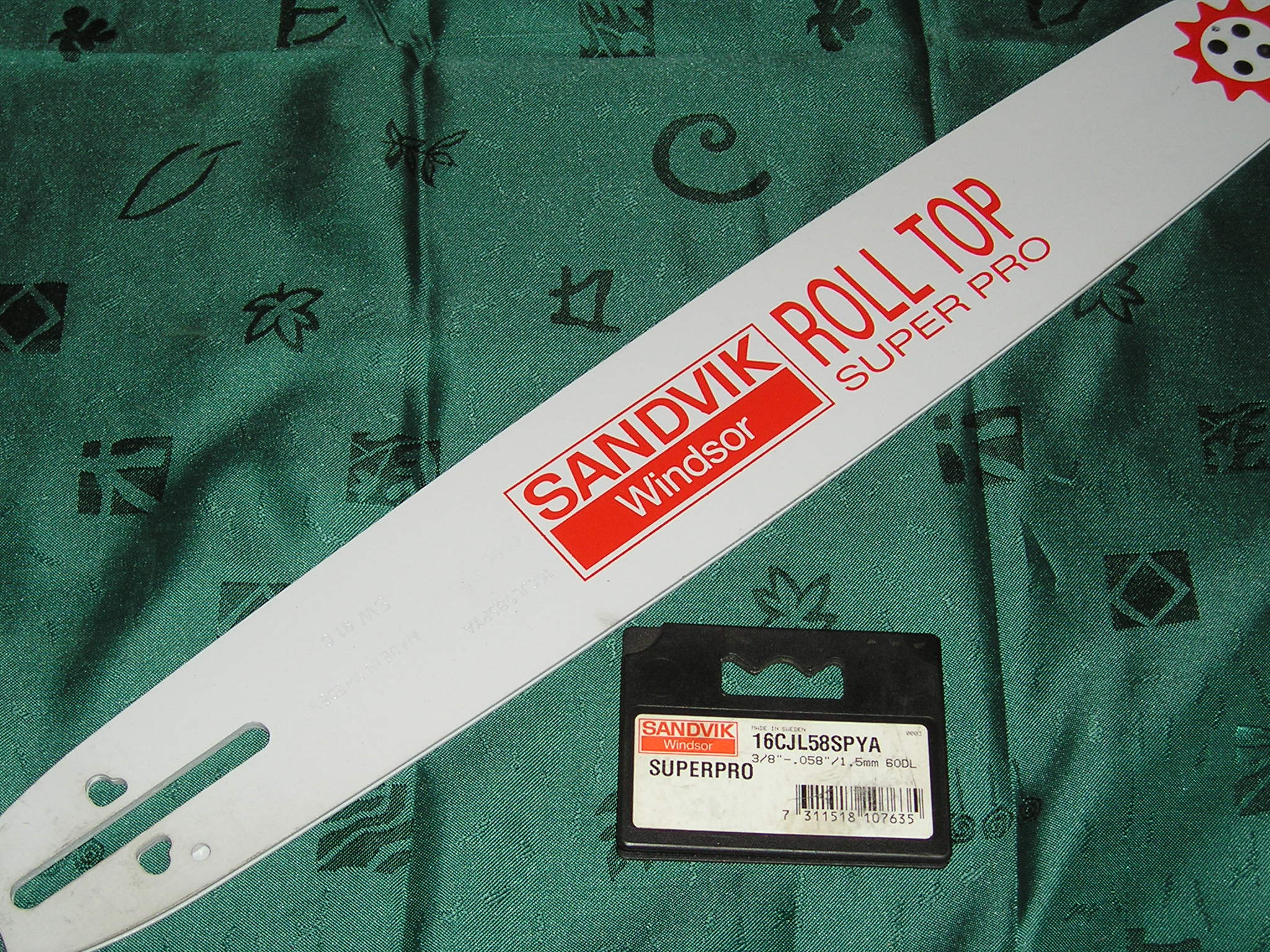 SANDVIK WINDSOR Super Pro ROLL TOP Chain saw Bar 3/8" 058" 1.5mm 60DL