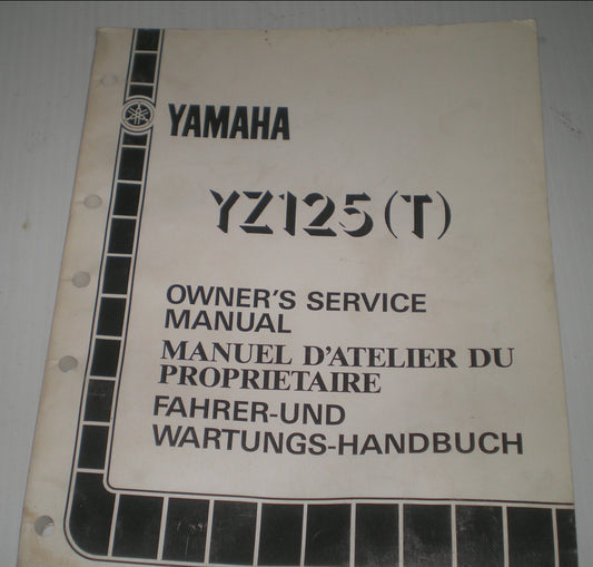 YAMAHA YZ125 T  1987  Owner's Service Manual  2HG-28199-80  #1165