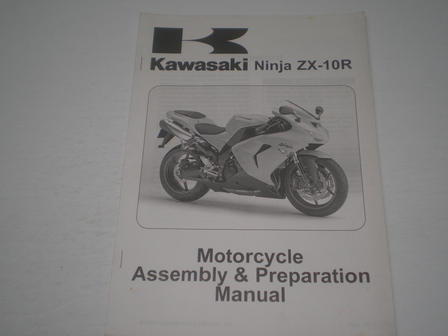 KAWASAKI ZX-10R / ZX100D6F  2006  Assembly & Preparation Manual  99931-1460-01  #1864