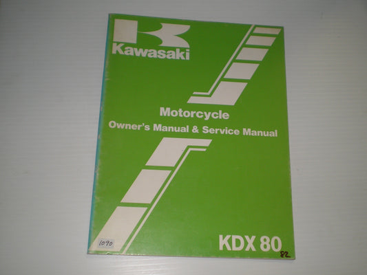KAWASAKI KDX80 B3 1983  Owner's & Service Manual  99920-1217-01 #6