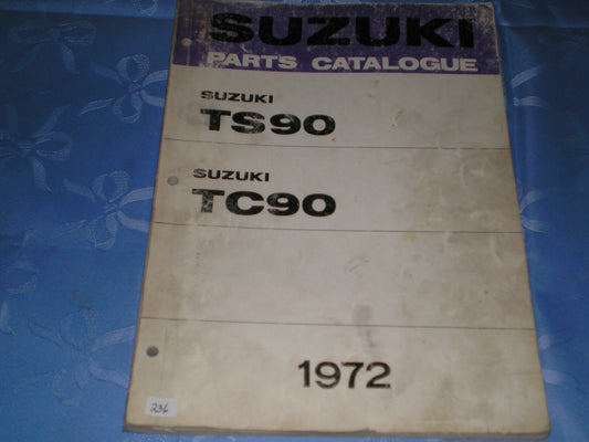 SUZUKI TC90 TS90 R J 1972 Parts Catalogue #236