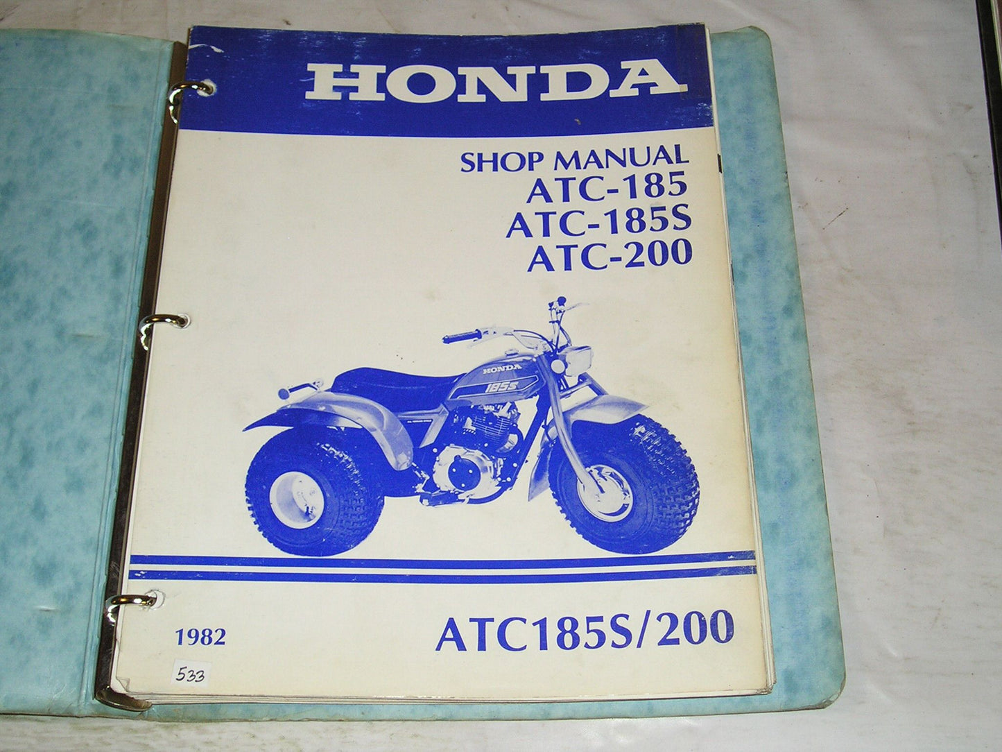 HONDA  ATC185  ATC200 1982  Shop / Service Manual  #533