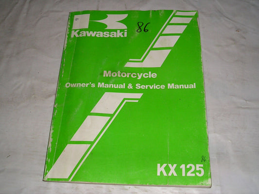 KAWASAKI KX125 E1 1986  Owner's & Service Manual  99920-1324-01  #5
