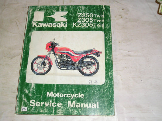 KAWASAKI KZ305 Z250 Z305 1979-1988  Service Manual  99924-1019-07  #471