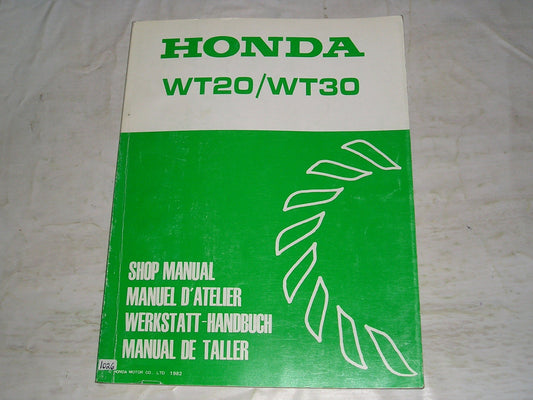 HONDA WT20 WT30 1983 Water Pumps Service Manual 66YB100 #1026