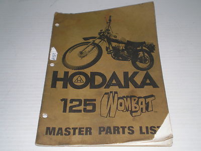 HODAKA 125  Wombat  Illustrated Parts List / Catalogue  MPL772  #E155