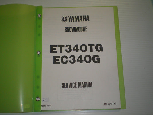YAMAHA ET340T G  EC340 G 1983  Service Manual  8T7-28197-10  LIT-12618-00-45  #S157