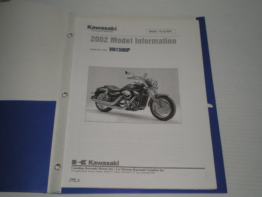 KAWASAKI VN1500 P Mean Streak 2002 Dealer's Information #399.3