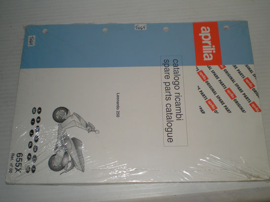 APRILIA Leonardo 250 Factory Spare Parts Catalogue 655X Rel. No. 00 88655X0 #E94