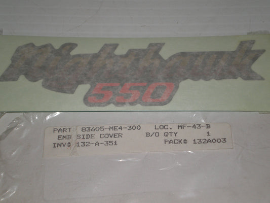 HONDA CBX550 Frame Side Cover Emblem 83605-ME4-300