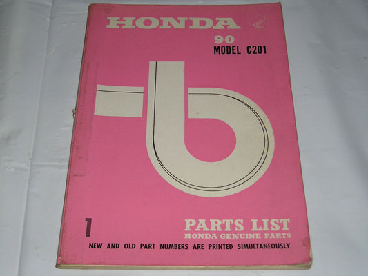 HONDA 90 Model C201 1967 Factory Parts List #627