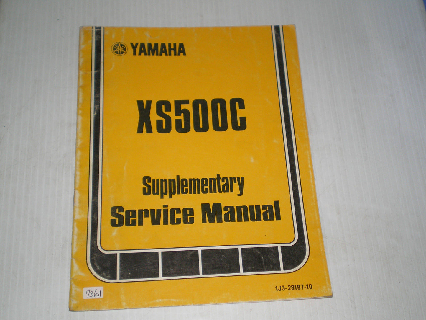 YAMAHA XS500C  XS500 C 1976 Service Manual Supplement  1J3-28197-10  LIT-11616-00-08  #736.1