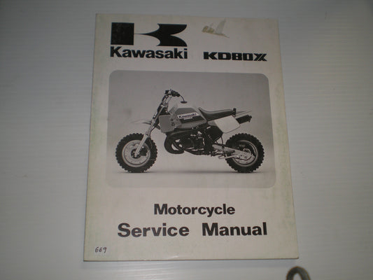 KAWASAKI KD80 X KD80X N1 1988 Service Manual 99924-1099-01 #669